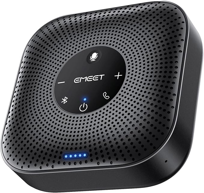 EMEET M0 Plus Conference Speaker and Microphone, 4 Mics 360° Voice Pickup
