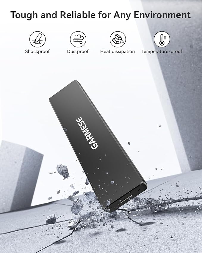 1TB External SSD - Up to 1000MB/s Read Speed USB 3.2 Gen 2 Portable SSD, External Solid State Drives with Type-C Cable for PC Mac Game Console
