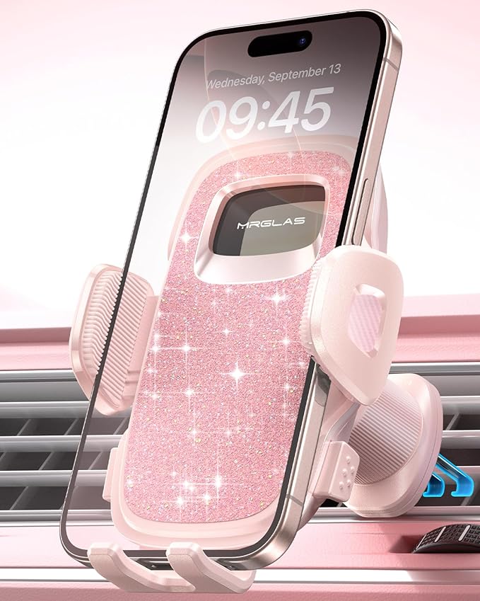Phone Holders for Car with New Metal Hook Clip, Handy Air Vent Car Mount