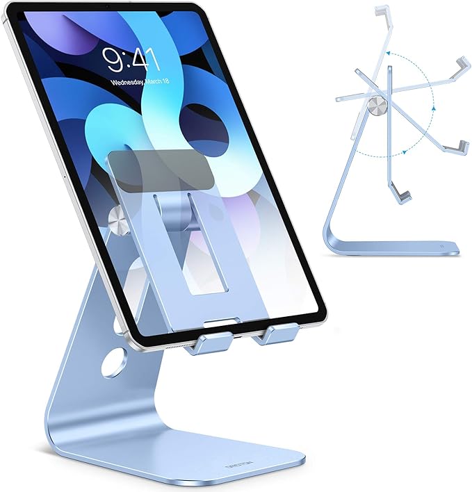 OMOTON T2 Tablet Stand for Desk, Aluminum Holder for iPad Pro/Air