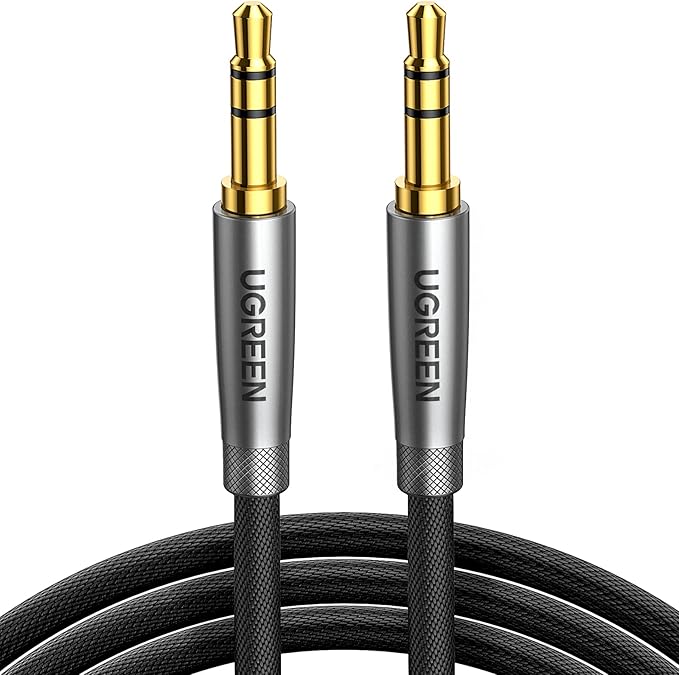 UGREEN 3.5mm Audio Cable, Nylon Braided, Male to Male, Hi-Fi Sound, 16FT