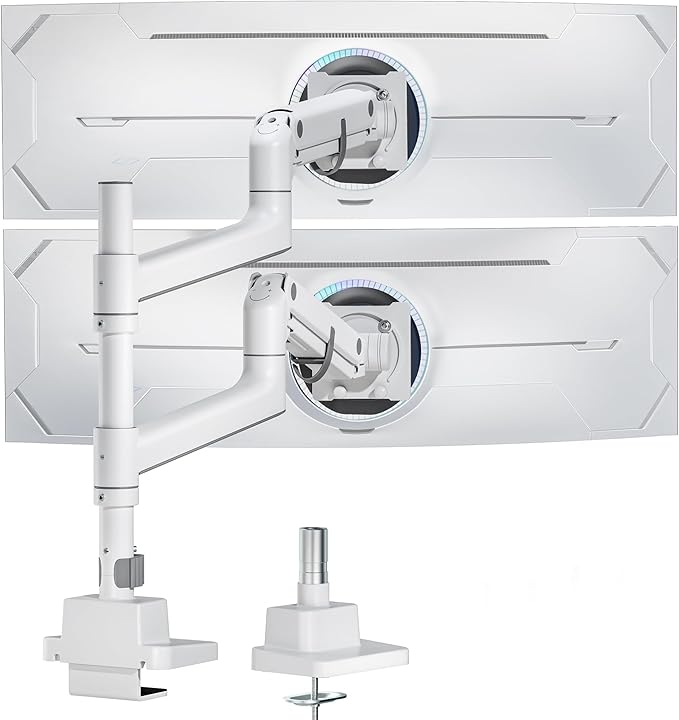 monTEK Dual Monitor Arm, Vertical Stackable 57"