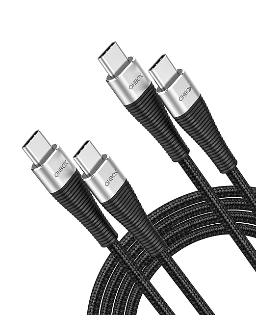 Extra Long USB C Cable 15FT, 2Pack 100W USBC to USBC Cable Fast Charging