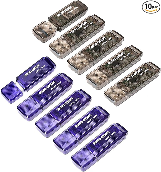 Micro Center SuperSpeed 2 Pack 216GB USB 3.0 Flash Drive Thumb Drive Purple