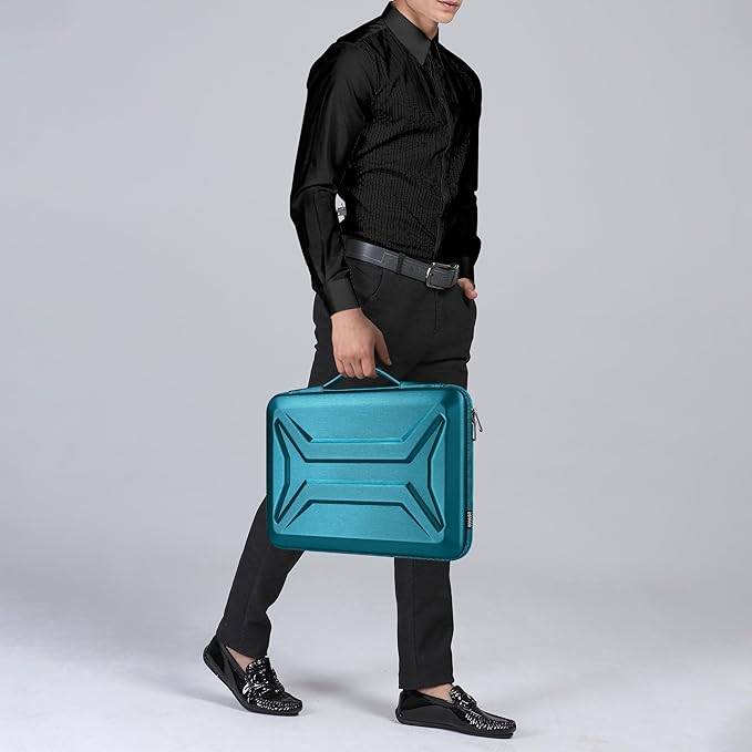 DOMISO 14 Inch Laptop Case Shockproof Sleeve Waterproof Hard Shell Protective Cover for Business & Travel, Fits 14" Lenovo ThinkPad/Dell XPS/HP Pavilion/Macbook Pro (Teal)