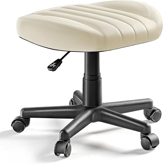 EUREKA ERGONOMIC Multi-Use Stool, Height Adjustable Swivel Rolling Stool Chair W Wheels, Ottoman Footrest for Gaming, Home Office