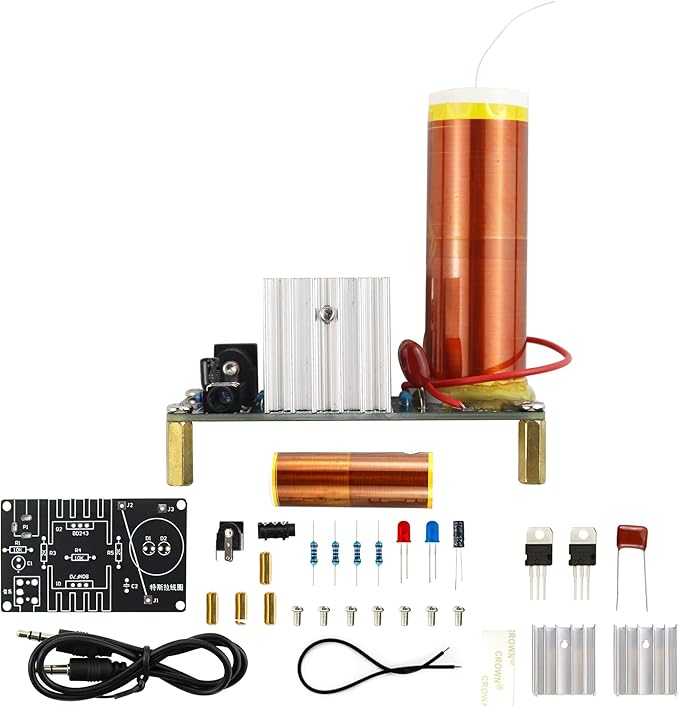 Yidab Tesla Coil Soldering Kit with Purple Arc & Bluetooth Music Sync | DIY Spark Generator for Science Experiments, Lighting Lamps, and Audio Visual Effects