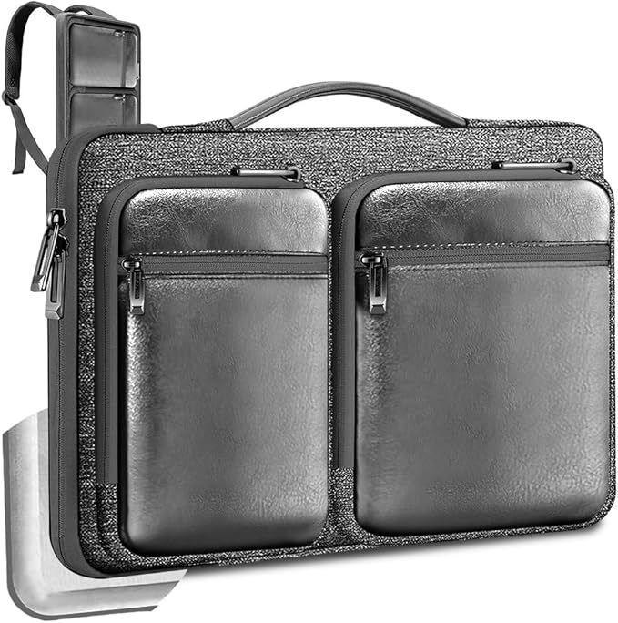 ZINZ 360 Protective Laptop Case 15" 15.6" 16" Sleeve, Water-Resistant Handbag with Straps Compatible with 16" MacBook Neo, MacBook Pro Air 16"/15", XPS 16" and Most 15" 15.6" 16" Notebooks