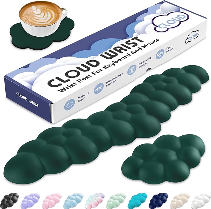 Sushret Cloud Wrist Rest for Keyboard and Mouse, Cloud Keyboard Wrist Rest