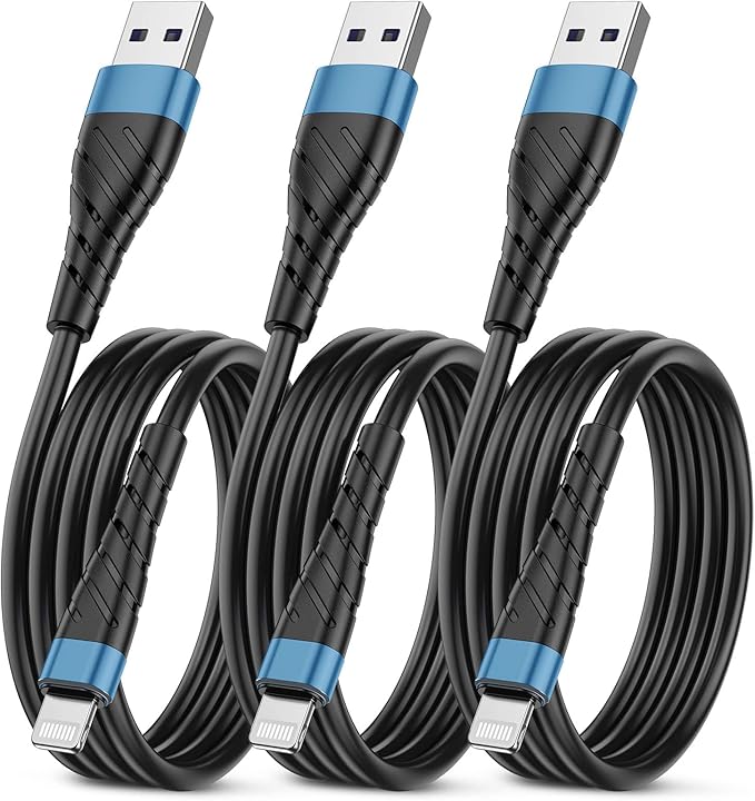 OIITH 3FT Gold 3Pack USB Type C to USB A 3A Fast Charging Cable for iPhone 15/15 Plus/15 Pro/15 Pro Max/Samsung/Pad/Laptop/LG
