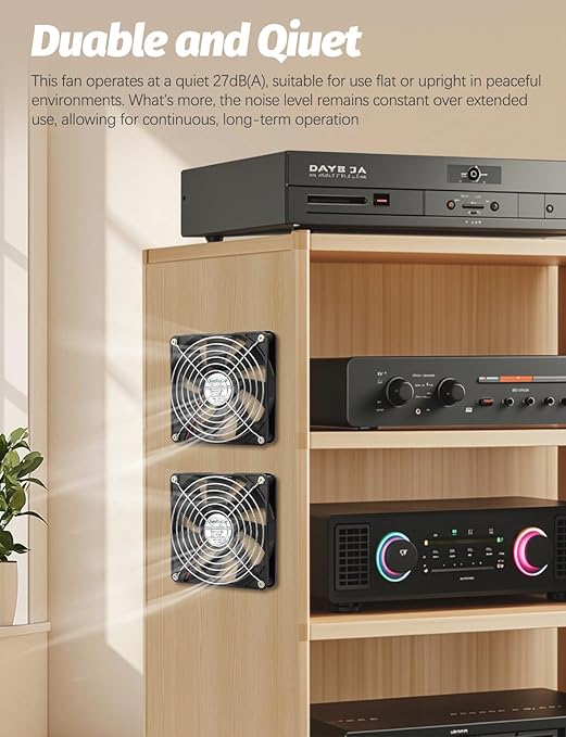 140mm x 25mm USB Computer Fan with 3 Speed Degree 5v PC Cooling Fan for DVR Receiver PlayStation Xbox AV Cabinet