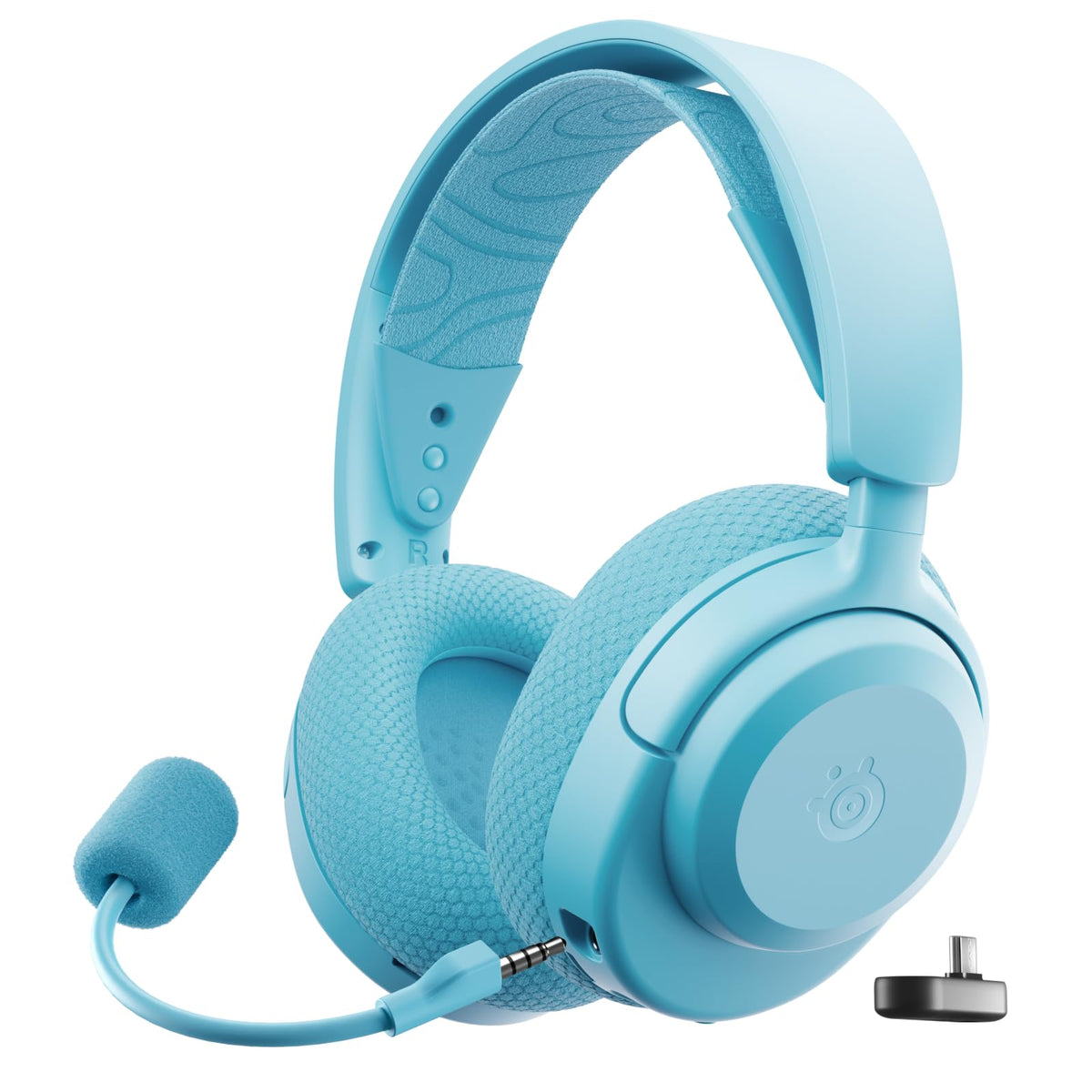 SteelSeries Arctis Nova 3P Wireless Multi-Platform Gaming Headset — Mobile App Control — 40 HR Battery — Neodymium Magnetic Drivers — 2.4GHz/Bluetooth — PS5, PS4, PC, Switch, Mobile — Aqua