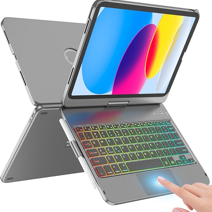 Touch Keyboard Case for iPad A16 11th Generation/10th Generation 10.9 inch
