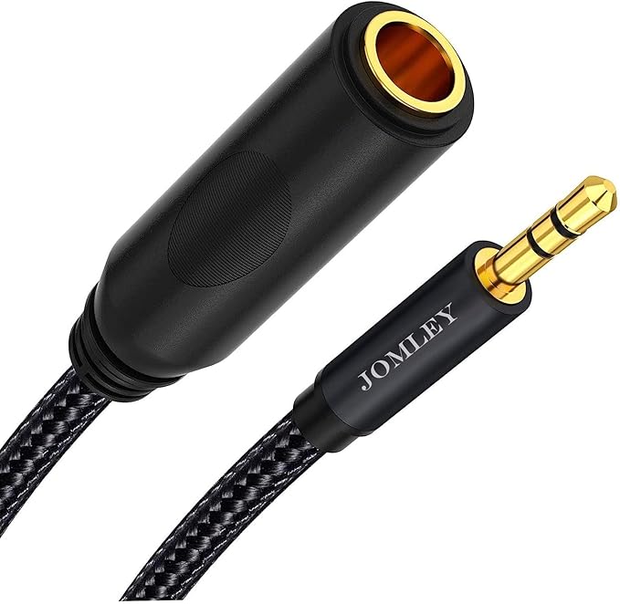 JOMLEY 1/4 Splitter Cable, 1/4 Inch (6.35mm) TRS 1 Male to 2 Female Stereo Jack Adapter, Quarter inch TRS Headphone Splitter Cable for Guitar, Amplifiers, AV Receiver, Karaoke, 8 inches /20cm