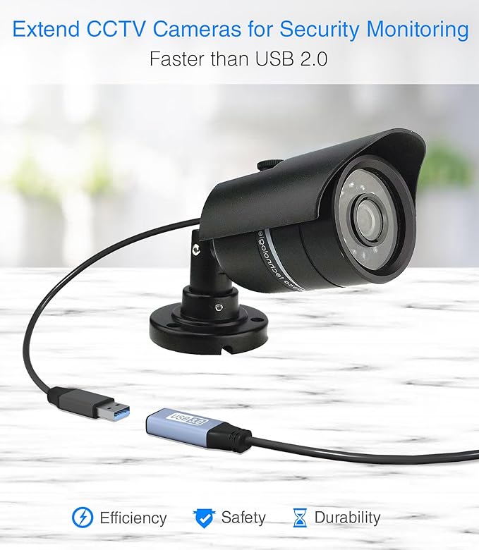 BlueRigger USB 3.0 Extension Cable (10FT, 5 Gbps, Type A Male to Female Adapter Cord) - Long USB Repeater Extender for VR Headset, Printer, Hard Drive, Flash Drive, Keyboard, Mouse, Xbox