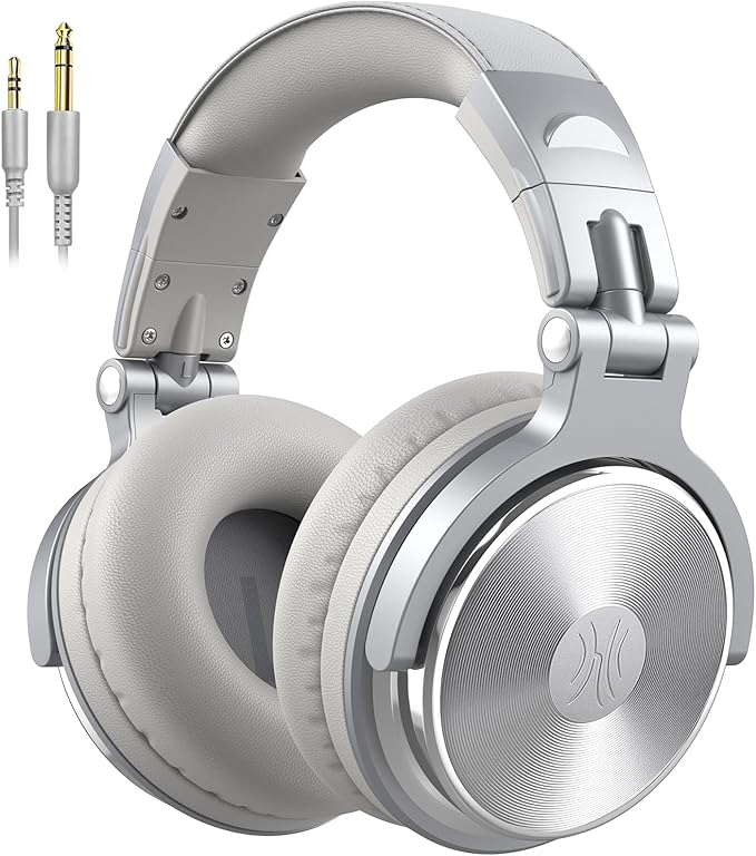 OneOdio Wired Over Ear Headphones Hi-Res Studio Monitor & Mixing DJ Stereo Headsets with 50mm Drivers and 1/4 to 3.5mm Jack for AMP Computer Recording Podcast Keyboard Guitar Laptop - Sky Blue