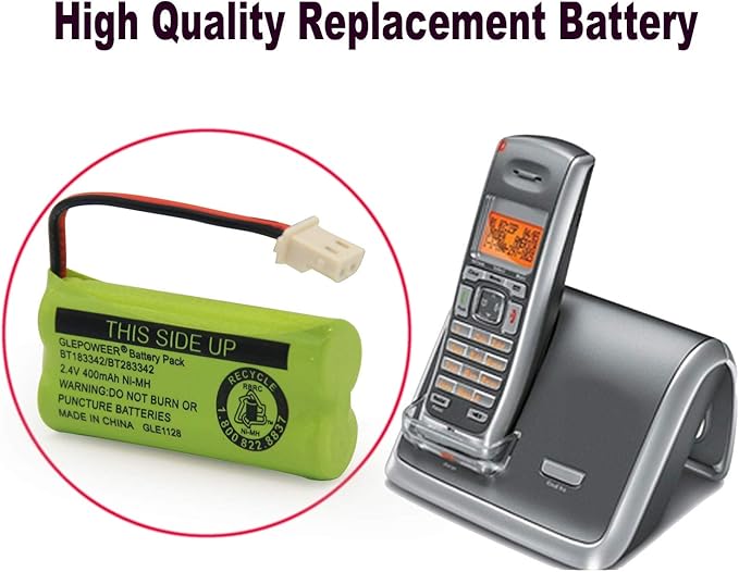 BT183342 BT283342 BT166342 BT266342 BT162342 BT262342 Battery Compatible with CS6114 CS6419 CS6719 EL52300 CL80111 Cordless Handset Phone (Pack of 4)