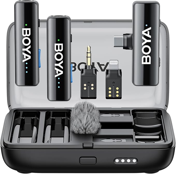 BOYA BOYALINK 2 Wireless Lavalier Microphone for iPhone/Camera/Android/PC