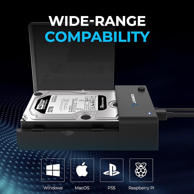 SABRENT USB 3.0 to SATA Hard Drive Docking Station, 2.5/3.5in (EC-DFLT)