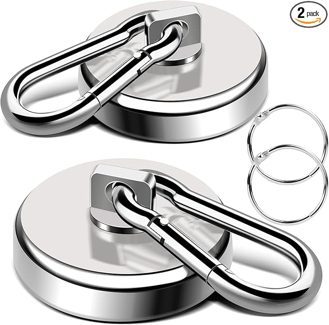 LOVIMAG Magnetic Hooks Carabiner with Swivel, 70LBS