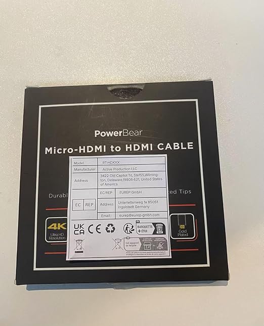 PowerBear 4K HDMI Cable 6 ft 2 Pack High Speed, Braided Nylon & Gold