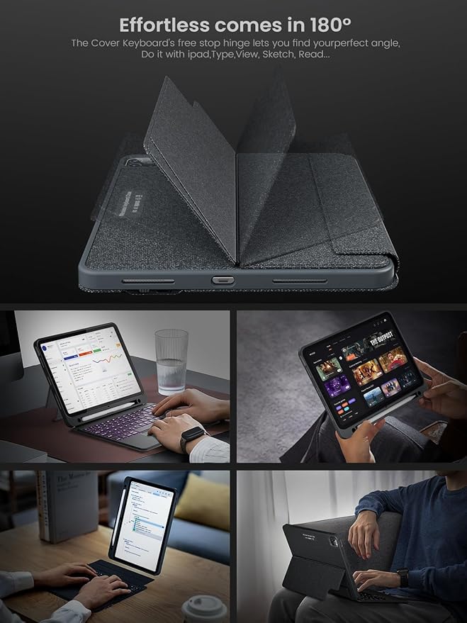 Combo Keyboard Case with Trackpad for ipad Air 11-inch (M2) 2024 & iPad Pro 11 inch (1st/2nd/3rd/4th Generation), Detachable Backlit Keyboard with Kickstand, Multi-Mode, For 10.9โiPad Air 4th/5th Gen