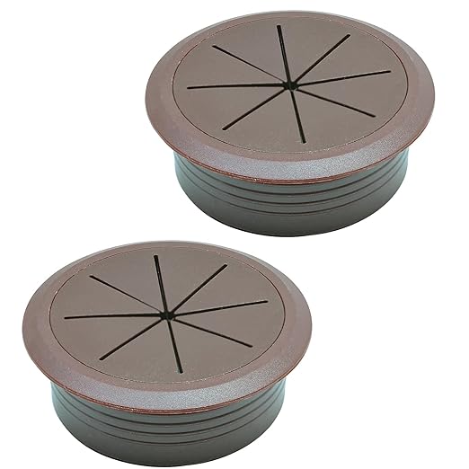 BOPOREAE 2 Pcs Desk Grommet 2-3/8" (60mm), Desk Hole Cover for Cables