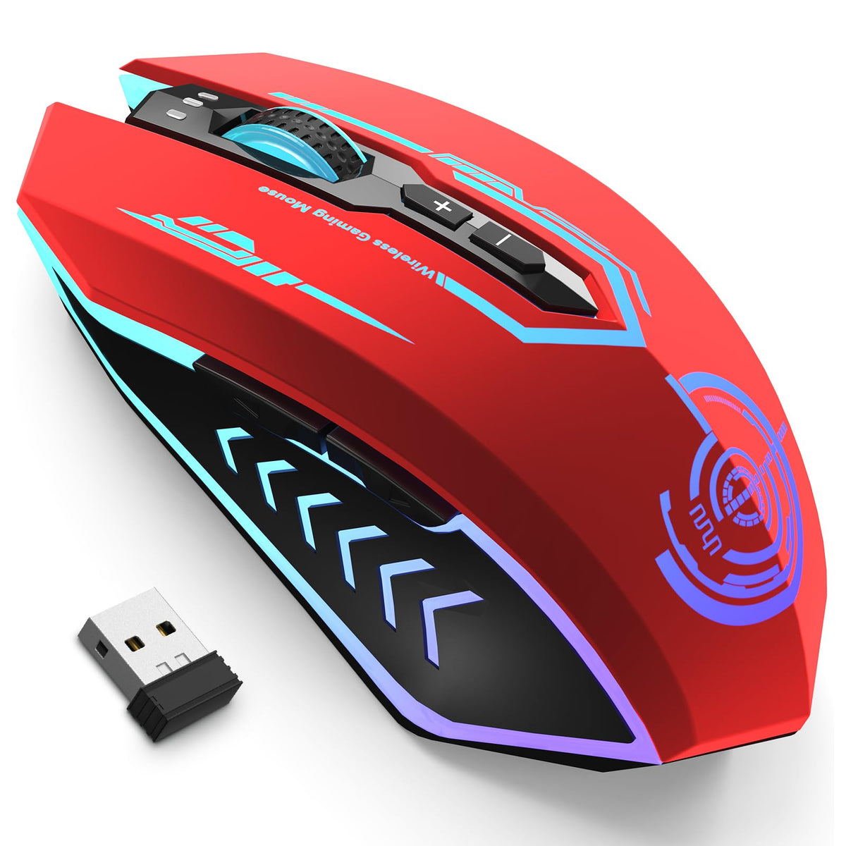 UHURU Wireless Gaming Mouse, Rechargeable 10000 DPI LED PC Mouse