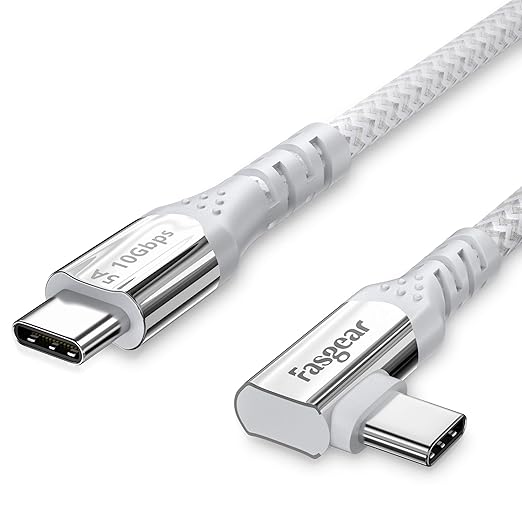 Fasgear USB C to USB C Cable 90 Degree