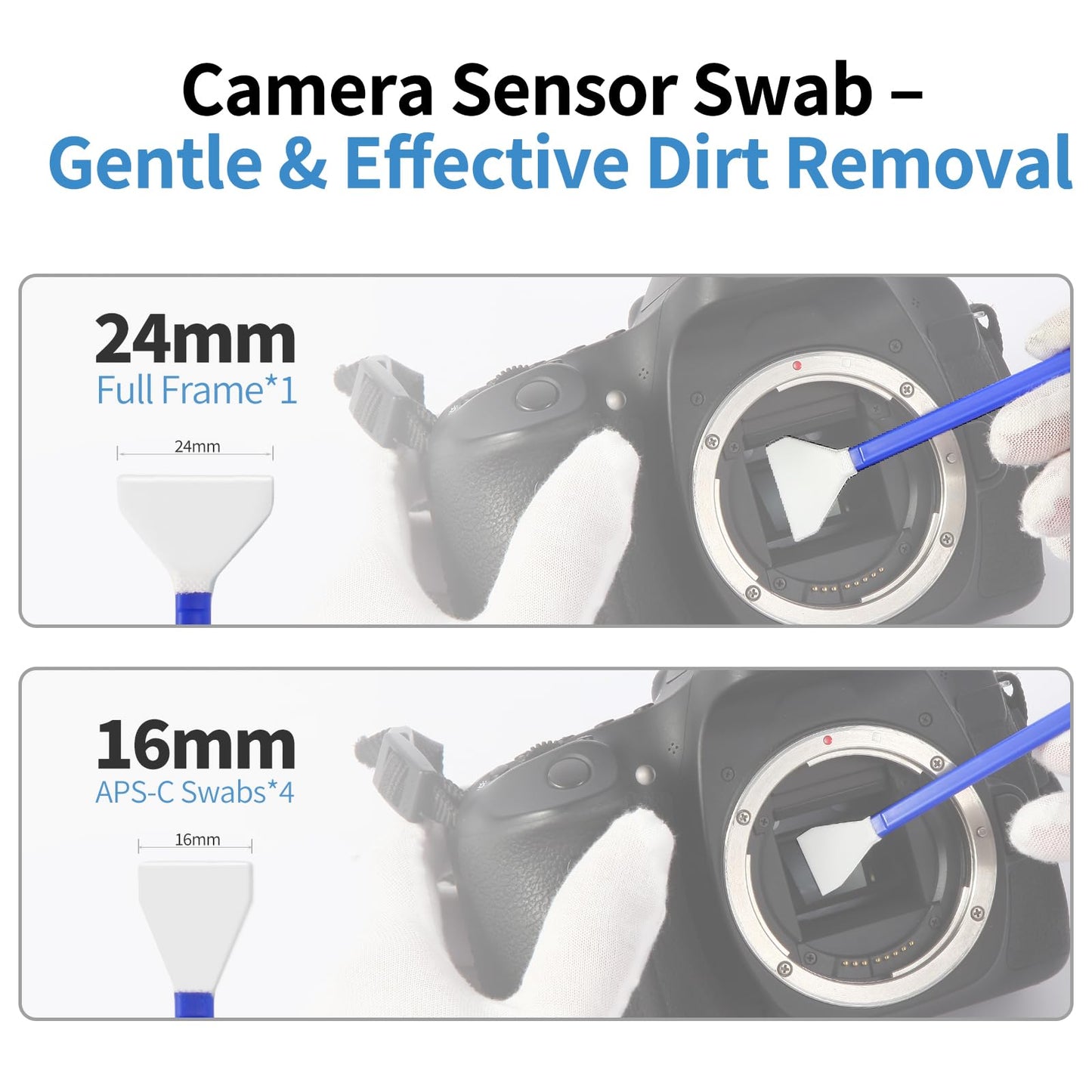 Camkix 14-in-1 Camera Lens Cleaning Kit - Includes Advanced Large Silicone Air Blower, 2in1 Lens Cleaning Pen, Dry Swabs, Cleaning Paper, 30 ML Optical Lens Spray for Mirrorless Cameras, APS-C, DSLR