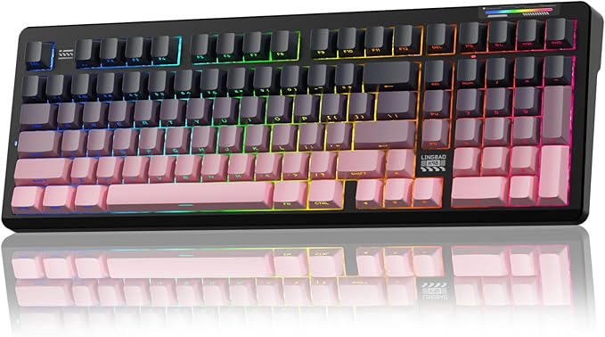 LINGBAO K98 Wireless Mechanical Gaming Keyboard, Tri-Mode Gasket Hot Swap