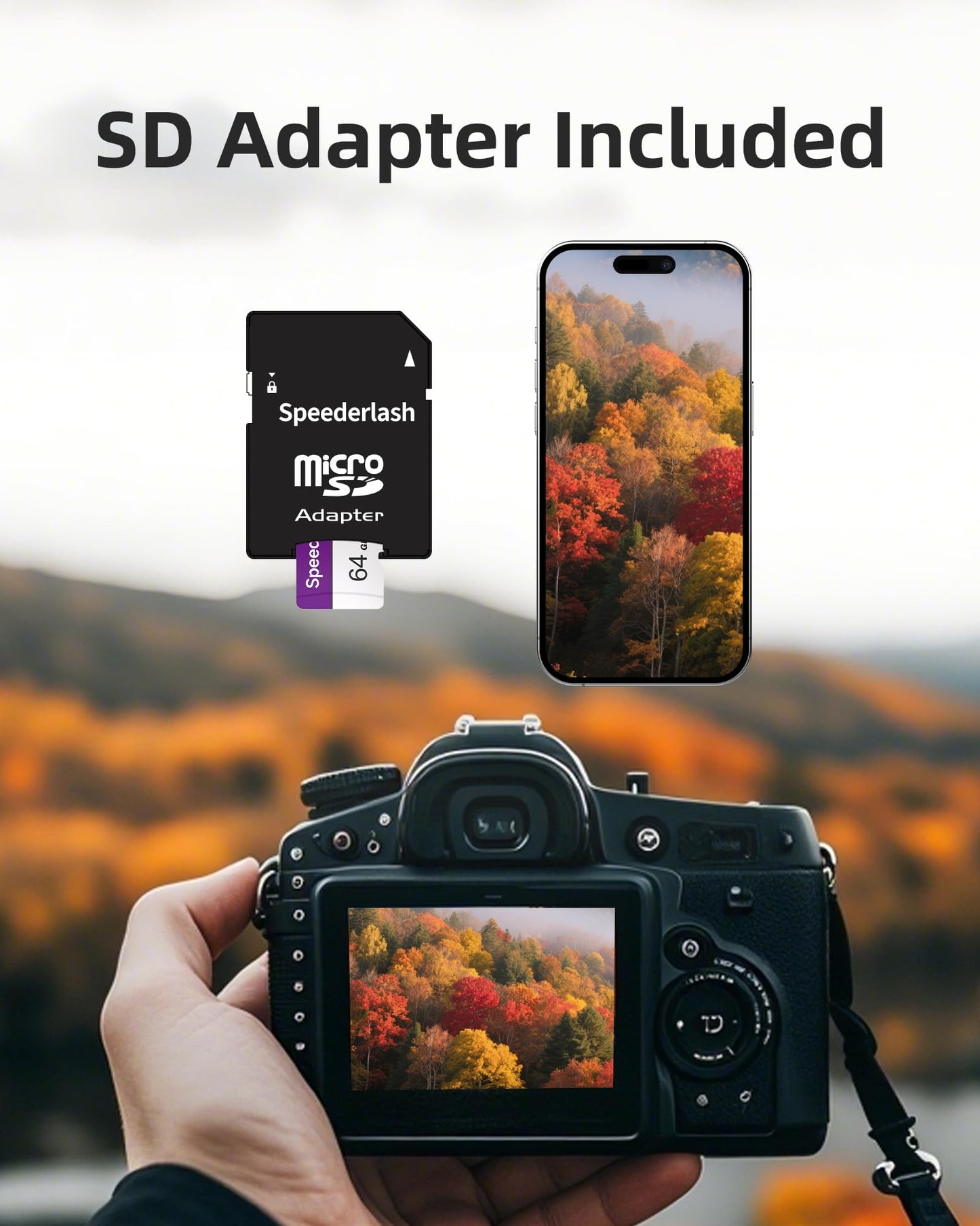 Speederlash Memory Card 64GB 5 Pack, Blank Digital Storage Media, Electronic Memories, Machine-readable