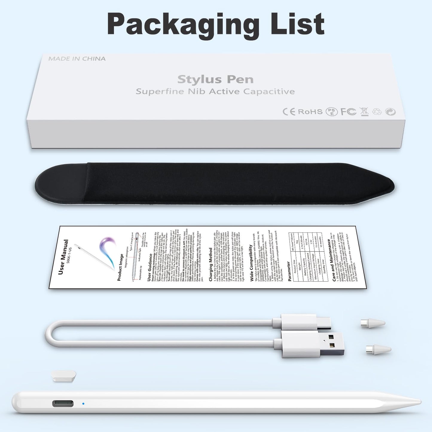 COO Universal Active Stylus Pen for iOS, Android & Samsung Touch Screens