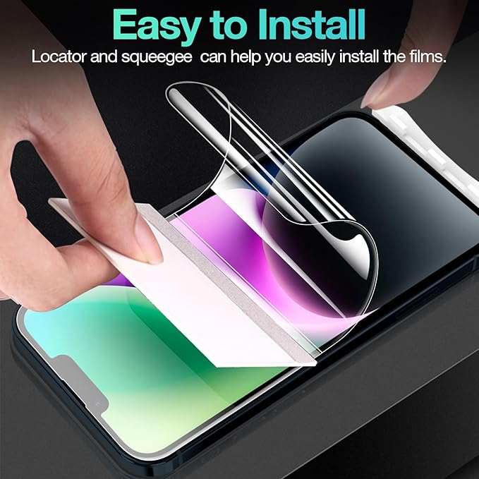 3 Pack Flexible Film Screen Protector for iPhone 14 Plus/ 13 Pro Max, Non-breakable Soft TPU Hydrogel Film for iPhone 14 Plus/ 13 Pro Max Screen Protector Film (NOT Glass)