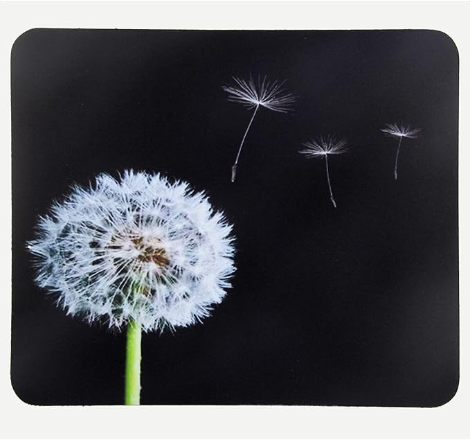 Mouse Pad, Gaming Mouse Pad, Non-Slip Rubber Base Mouse Mat with Designs for Laptop, Computer & Office, 9.5 x 7.9 x 0.12 inches (Dandelion 2)