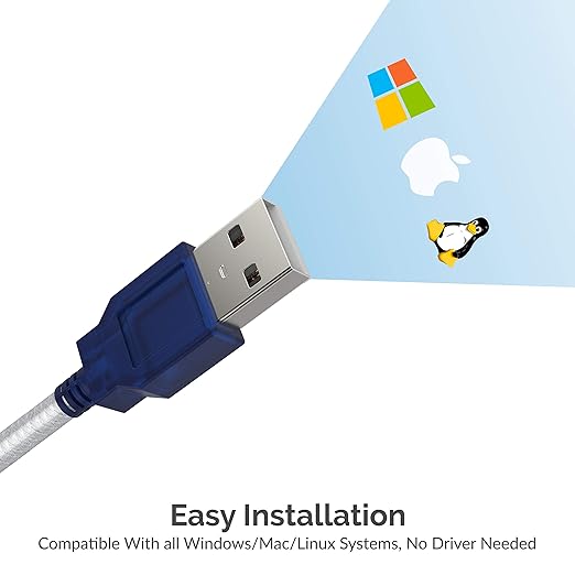 SABRENT USB 2.0 to Serial DB9 RS232 Converter Cable, 6ft (CB-9P6F)