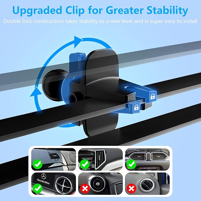 Wireless Car Charger, Auto-Clamping Car Mount 15W/10W/7.5W Fast Charging Air Vent Car Phone Mount Compatible with iPhone 14/13/13 Pro/12 Pro Max/12 pro/12/11/10/8 Series, Samsung Galaxy Series