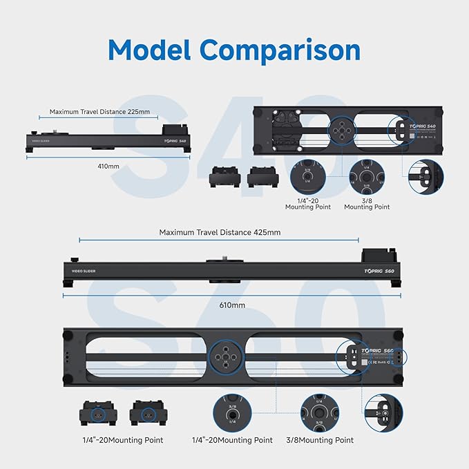 Accsoon Toprig 16inch/40cm Camera Slider Motorized, Button&APP Control, Video Mode/Time-Lapse/Loop Mode/120° Panoramic for Video Shooting Photography Video Slider, Compatible with Gopro DSLR Camera