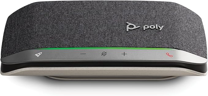Poly Sync 20 USB-C Personal Portable Smart Speakerphone (Plantronics) – Long Battery Life – Noise/Echo Reduction -Works w/Teams (Certified), Zoom, PC, Mac, Mobile – Exclusive