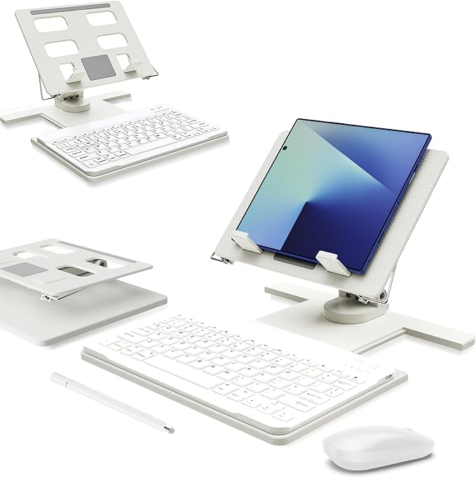 Desk Stand & Bluetooth Keyboard for Galaxy Z Fold 8 Ultra/8 Wide/7/6/5
