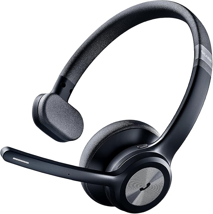 GEARit Wireless Bluetooth Headset with Mic - 35 Hrs Talk Time - for Trucker, w/Noise Cancelling Microphone & Mute Button - Easy to Set Up Wireless for Work, Phone Calls, Homes, Offices