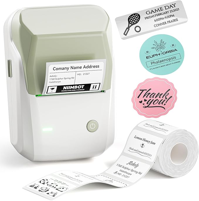NIIMBOT B1 Label Maker, 2Inch Bluetooth Label Printer for Home