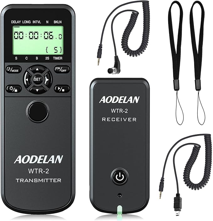 AODELAN Camera Wireless Shutter Release Timer Remote Control for Canon