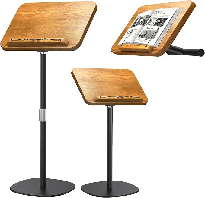 2-in-1 Floor Music Stand & Desktop Book Stand, 16.5"–51" Height Adjustable