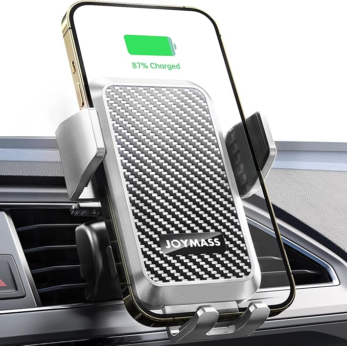 Wireless Car Charger, 15W Fast Charging Auto Clamping Car Charger Cell Phone Holder Mount Vent for iPhone 15 14 13 12 Mini Pro Max 11 XR XS X, Samsung Galaxy S23 Ultra S22 S21+ Note 20, etc