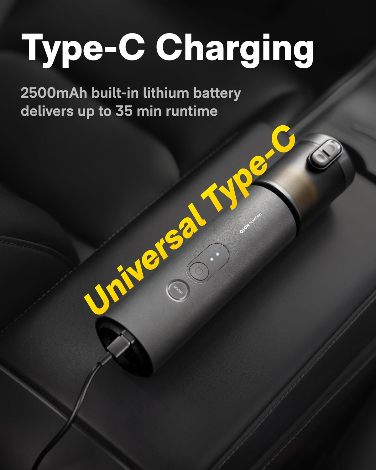 HOTO Car Vacuum Portable Cordless, 4-in-1 Mini Handheld Vacuum, 20000Pa