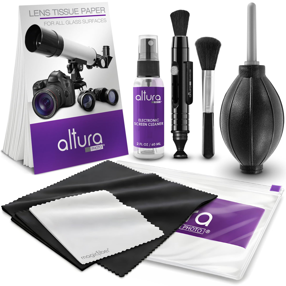 Altura Photo Camera Cleaning Kit, All-Natural Lens Cleaner, DSLR Mirrorless