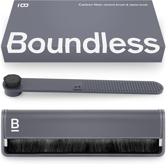 Boundless Audio Vinyl Record Cleaning Kit - 5-in-1 Brushes, Solution & Bag