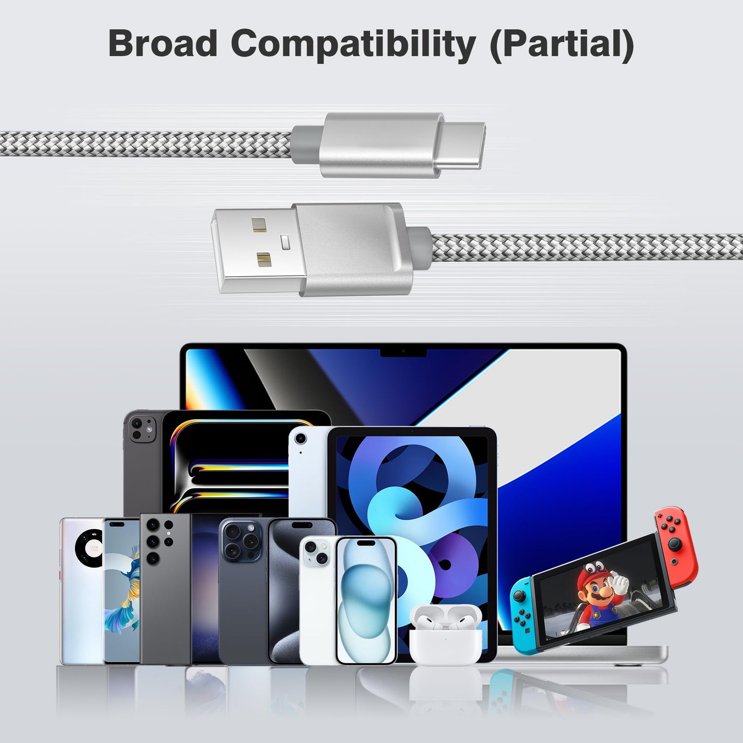 Elebase for iPhone 17 17e Pro Max USBC Charging Cable 1.5/3.3/6.6FT 3Pack