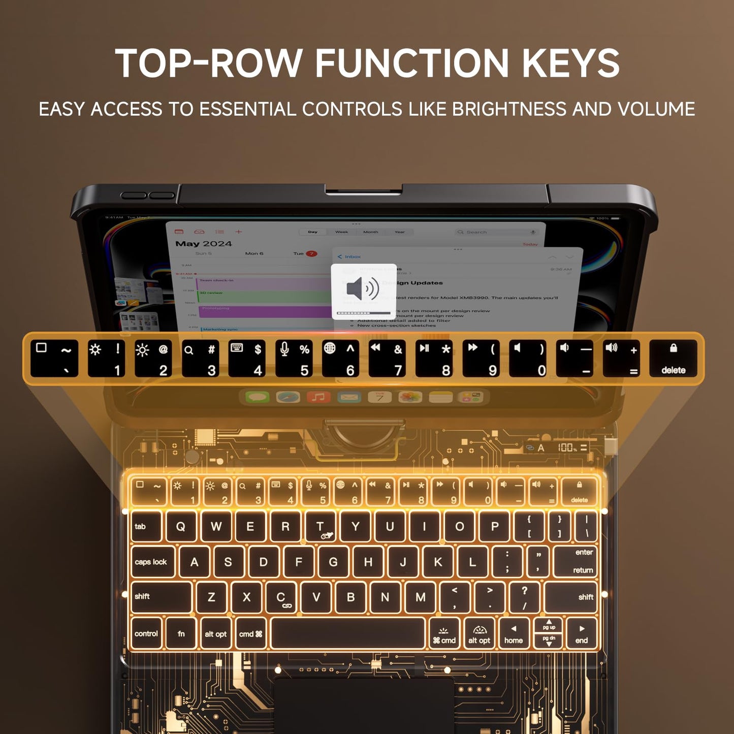 Transparent Case with Keyboard for iPad 11th Gen 11 Inch.(A16, 2025) & 2022 iPad 10th Gen 10.9 Inch,7-Color Backlit,Wireless Keyboard, 360°Rotating,with trackpad,Pencil Holder,with Shortcuts,black
